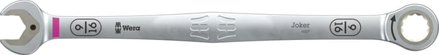 WERA 05020365001 - Maul-Ringratschen-Schlüssel, lange Ausführung, zöllig, 9/16''