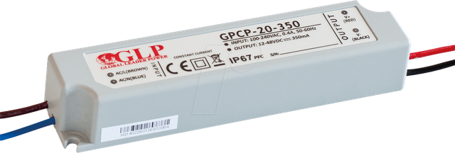 GPCP-20-700 - LED-Netzteil, 21 W, 700 mA, 9-30 V DC, IP67, mit PFC