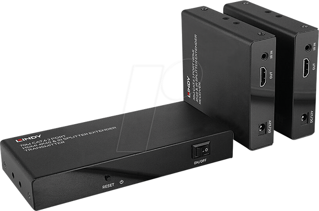 LINDY 38385 - Cat.6 HDMI & IR Splitter Extender, 4K 60 Hz, 70m