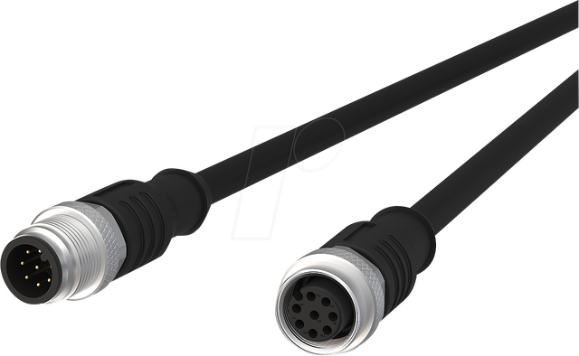 MC 142MEA12100 - Sensorleitung, M12, 8 pol, St > Ku, 10 m