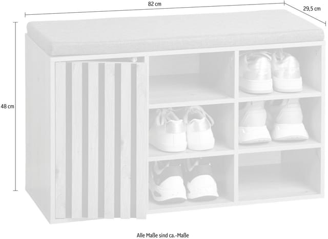 Schuhschrank mit Sitzkissen, FSC