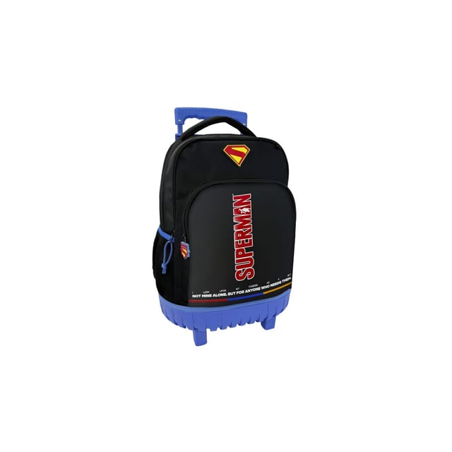 Superman Kinder Rucksack Schulrucksack mit 3 Fächern Black