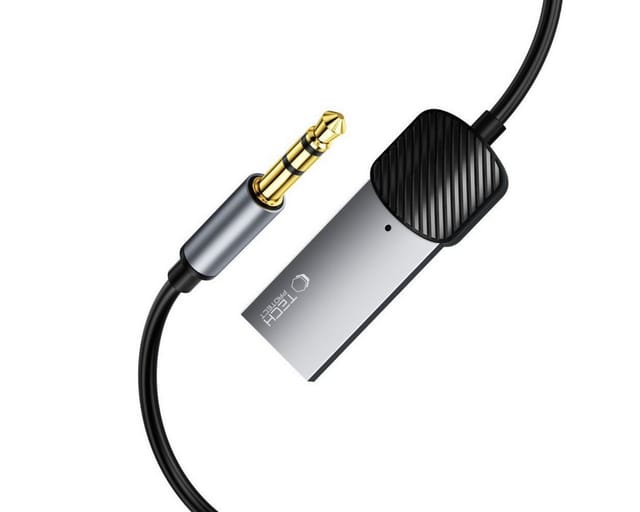 Tech-Protect UltraBoost audio mini jack 3.5mm (male) / Bluetooth adapter - grey