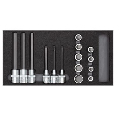 R22150011 Schraubendrehereinsätze 1/2" 2/6 CT-Modul 15-teilig