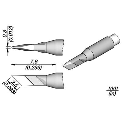 Lötspitze Serie C210, Sonderform, C210033/2,5mm, Klinge
