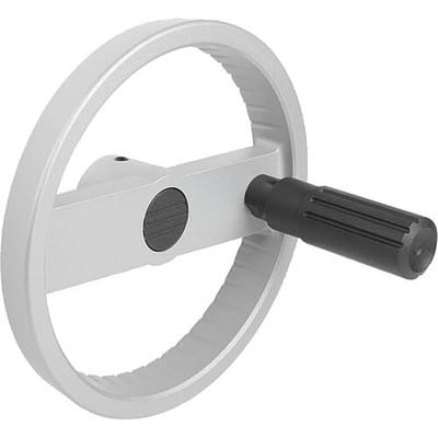 2-SPEICHENHANDRAD D1=125, FORM:B PASSB.M.NUT, M. QUERBOHR., D2=14, ALUMINIUM SILBER, STAHLTEILE: STAHL, (K1524.125142056)