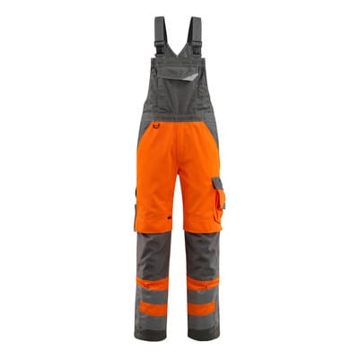 Newcastle Latzhose mit Knietaschen - SAFE SUPREME - hi-vis Orange/Dunkelanthrazit, Gr. 90C52