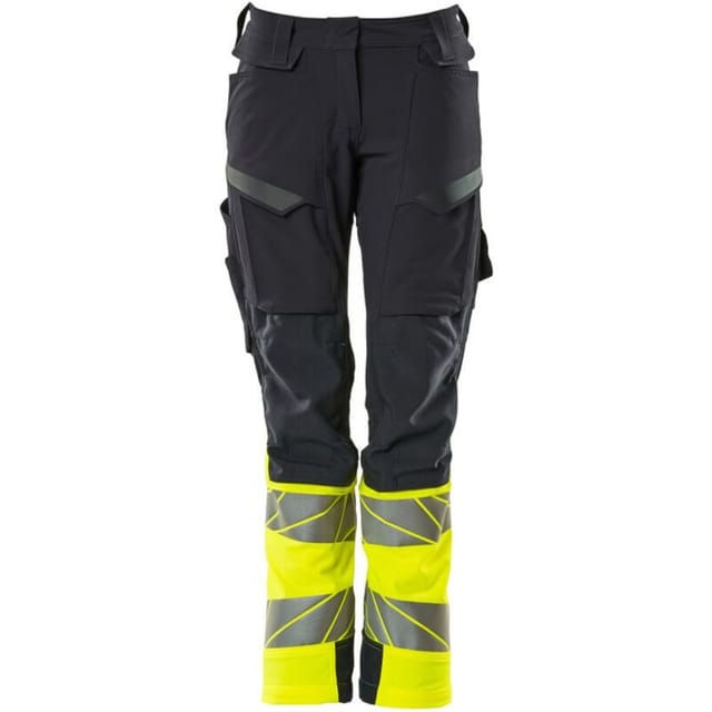 Hose mit Knietaschen ACCELERATE SAFE, Schwarzblau/hi-vis Gelb, Größe 82C40