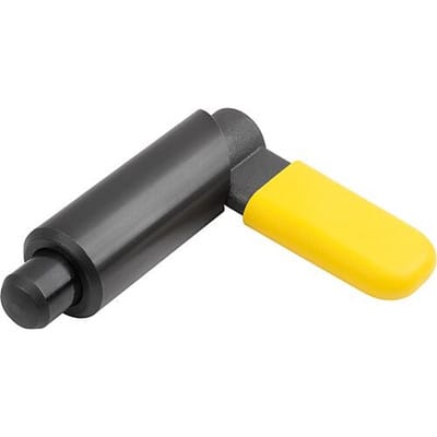 SPERRRIEGEL GLATTE AUSFÜHRUNG, D=8, D1=16, FORM:F MIT HÜLSE, GLATT UND KAPPE, STAHL BRÜNIERT, KOMP:THERMOPLAST (K1670.09081616)