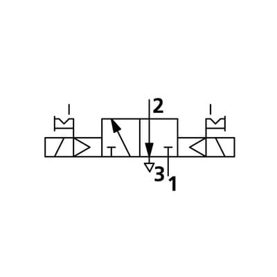 3/2-Wegeventil, elektropneumatisch, bistabil, G 1/4 (7020020100)