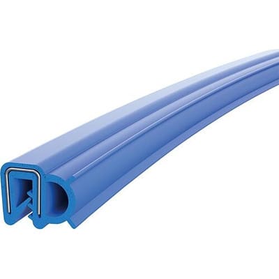 KANTENSCHUTZ-DICHTPROFIL 50000X8,8X13,1, FORM:B, SILIKON BLAU, KOMP:EDELSTAHL A2