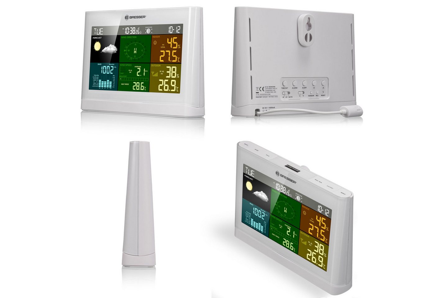 BRESSER 5-in-1 Comfort Wetter Center Wetterstation