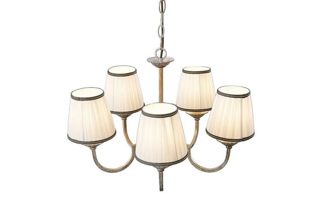 Lindby Kronleuchter Lumiel, Bronze IP20, 5 x 40 W