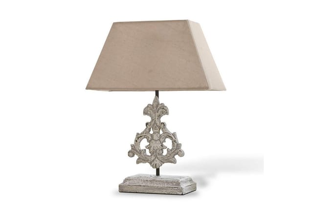 Mirabeau Tischleuchte Tischlampe Poème leinen/antikweiß