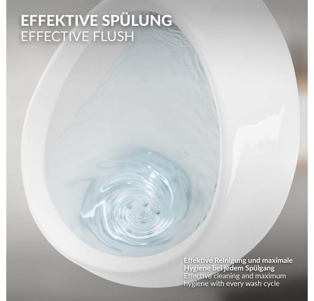 LuxeBath Urinal Hochwertige Keramik Pinkelbecken, Spülrand Geschlossen, Keramik, Zulauf von Hinten Ablauf nach hinten WC-Urinal Absaugeurinal Becken