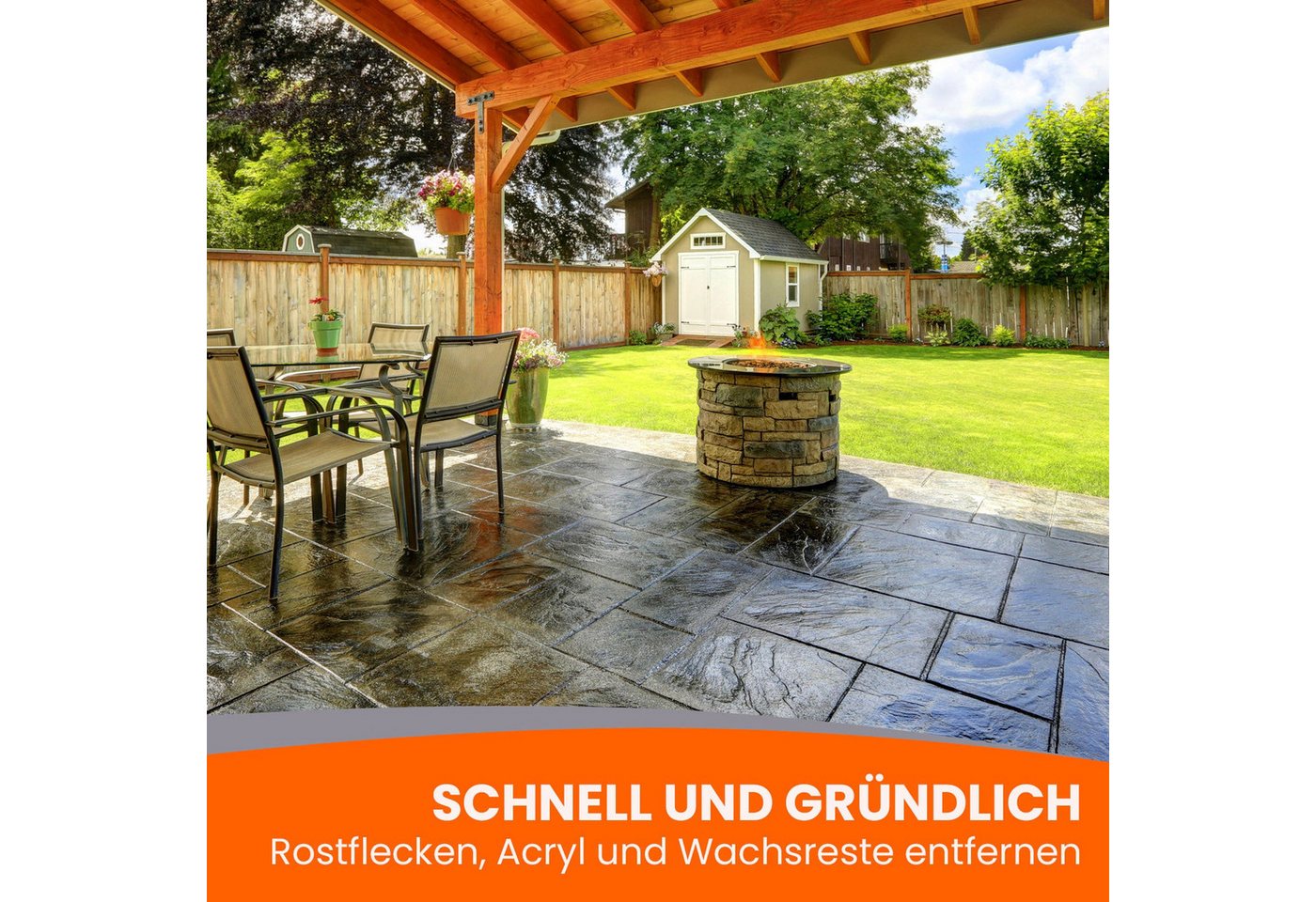BEKATEQ Holzlack LS-565 Rostflecken Entferner für Stein & Beton inkl. Bürste, wirkt selbsttätig Flugrost Acryl Wachs Bild 2