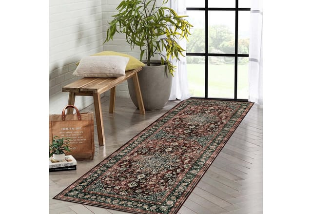 GarveeMore Teppich Teppich Wohnzimmer Waschbarer Vintage Teppich Schlafzimmer