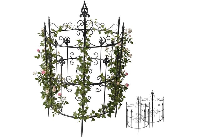 CLP Rankhilfe Klivia Rankgitter 2er‑Set, 2 St., 2er Set, Verschnörkeltes, traditionelles Design mit dekorativen Zierspitzen