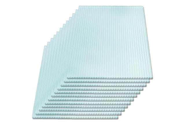 LP projekt Doppelstegplatte Gewächshausplatten 4,6,8,10 mm, Platten für Gewächshaus, 4 mm, (Platten-Set, 5-St., Erhältlich im 5er-, 6er-, 7er-, 8er-, 12er- und 14er-Set)