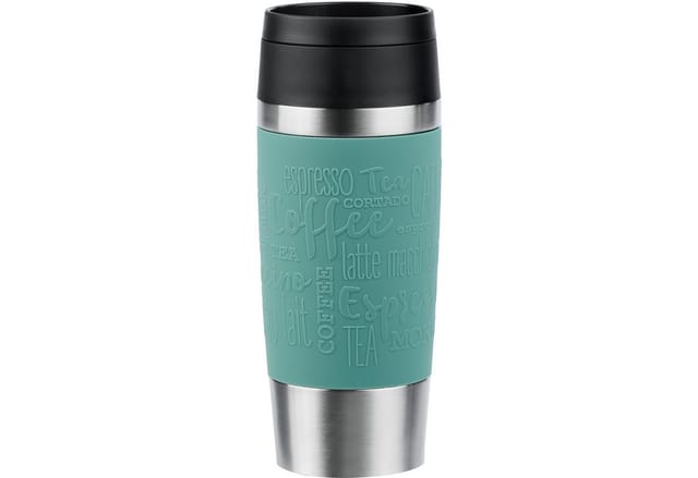 Emsa Thermobecher Travel Mug Classic Petrol, 360 ml, Edelstahl, PP, Silikon
