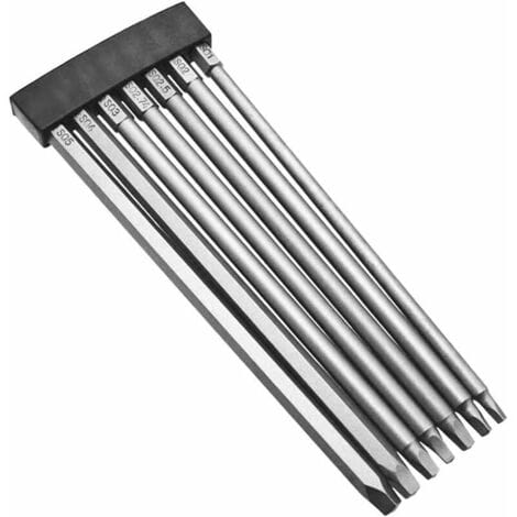 7-teiliges Set Magnetischer Vierkant-schraubendreherbits Mit 1/4"-sechskantschaft, 150 Mm Länge, Für Elektrische Bohrmaschinen (sq1, Sq2, Sq2.5, Sq2.7, Sq3, Sq4, Sq5, Semaket)