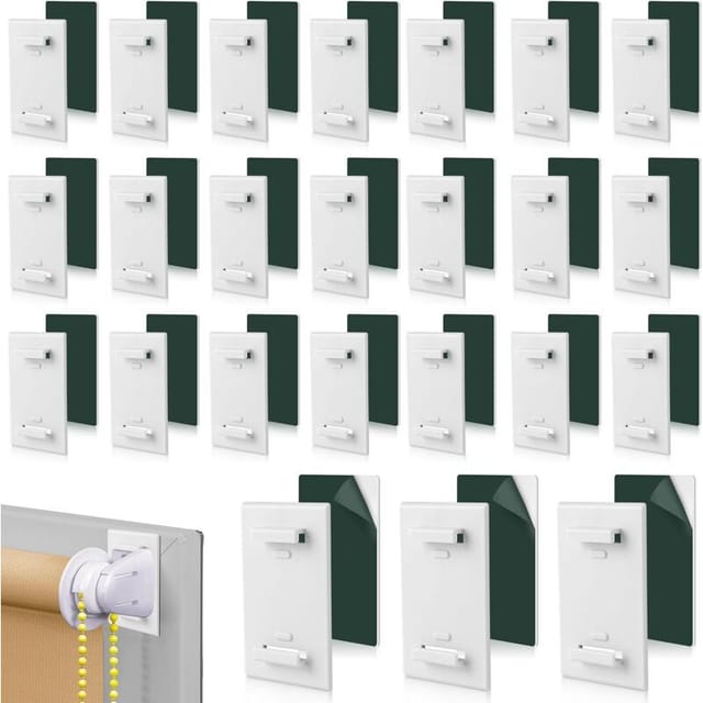 Selbstklebende Jalousienhalterungen, Bohrfreie Montage, 24 Stück, Kurzer Klebestreifen Zur Clip-befestigung, 5,3 X 3,1 Cm, Clip-halterungen Für Wasserfeste Jalousien, Für Wohnzimmer, Schlafzimmer Und