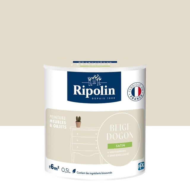 Möbel- Und Objektfarbe - Beige Dogon - Satin - Ripolin - 0,5l