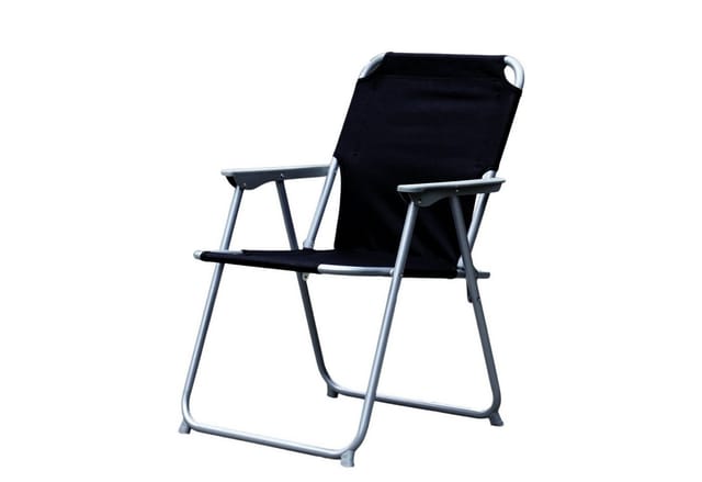 Mojawo - 5-tlg Campingsessel Schwarz + Campingtisch-mmc330870b+4xmpo2600s
