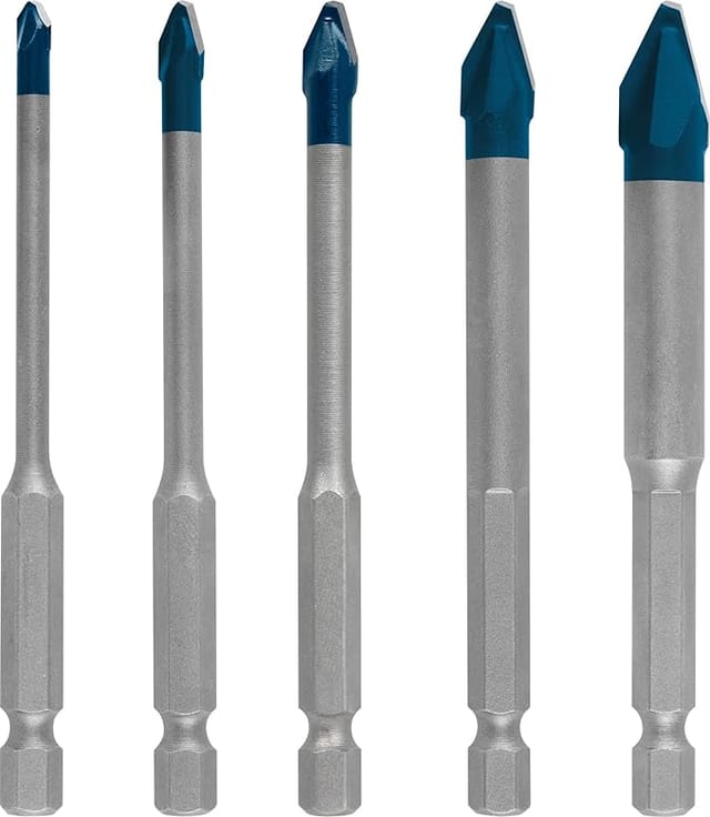 5x Expert Hex-9 Hartkeramik-bohrer-sets (für Harte Und Weiche Fliesen, Ø 4-8, 10,0 Mm, Professionelles Zubehör Für Bohrmaschinen, Schlagschrauber, Bohrmaschinen Und Rotationsschrauber)