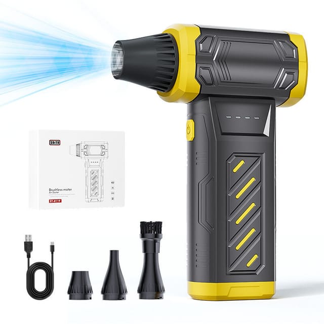 Druckluftgebläse – 130.000 U/min, Leistungsstarkes, Kabelloses Mini-gebläse Mit 8000-mah-akku, 3 Geschwindigkeitsstufen, Ideal Für Die Reinigung Von Tastaturen, Elektronikgeräten Und Pcs.
