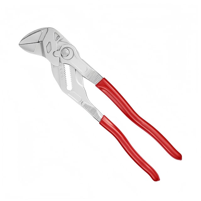 Verchromte Mehrzweckzange, 260 Mm, Progressive Klemmung Bis 50 Mm, Feineinstellung Per Druckknopf, Verstellbarer Schraubenschlüssel, Ersetzt Maulschlüssel