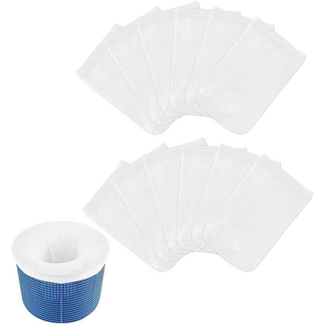 Skimmersocken Für Schwimmbad, 20 Stück, Aus Elastischem Nylon, Skimmerfilter, Weiß