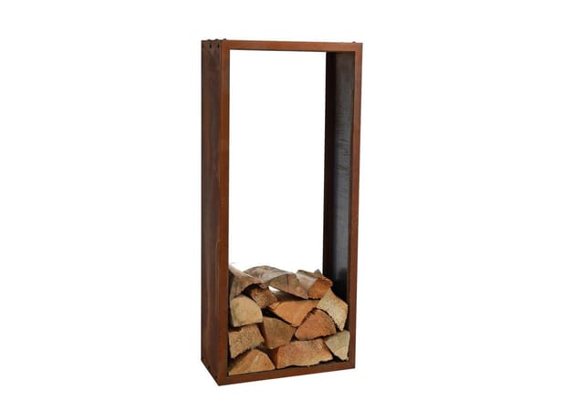 Estexo - Kaminholzregal Brennholzregal Edelrost 115x50x25 Cm Holzregal Rost Cortenstahl