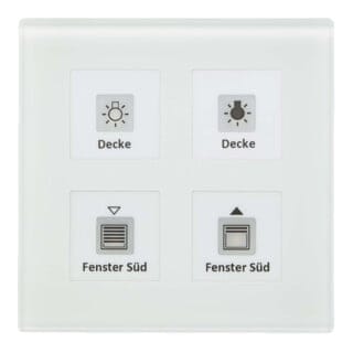 MDT technologies Glastaster Plus 4-fach ws, mit Temp.Sensor BE-GTT4W.01