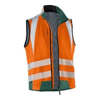 Kübler PSA Reflectiq Weste 7207 warnorange/moosgrün 4XL