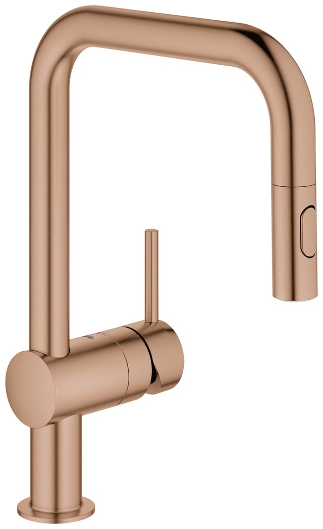 Grohe Spültisch-Einhebelmischer Minta warm ss g, herausz. Dual-Brause, U-Ausl.