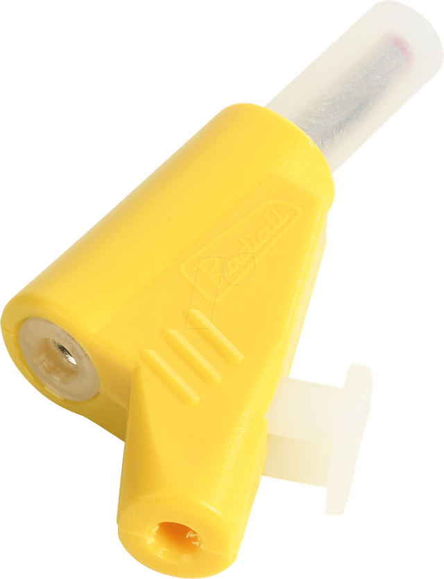R941464600 - Bananenstecker, stapelbar, 4 mm, Schnellspannklemme, gelb