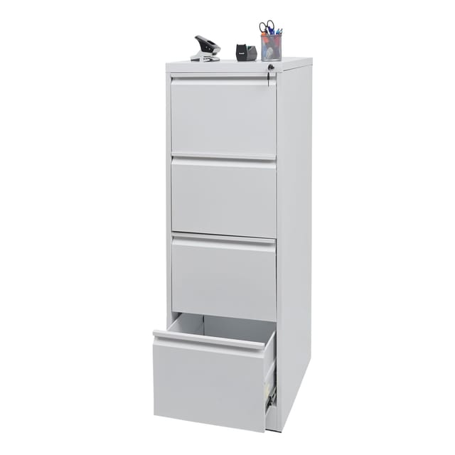 Hängeregisterschrank MCW-H16, Aktenschrank Büroschrank Stahlschrank, Format Legal + A4 abschließbar 134x46x62cm ~ weiß