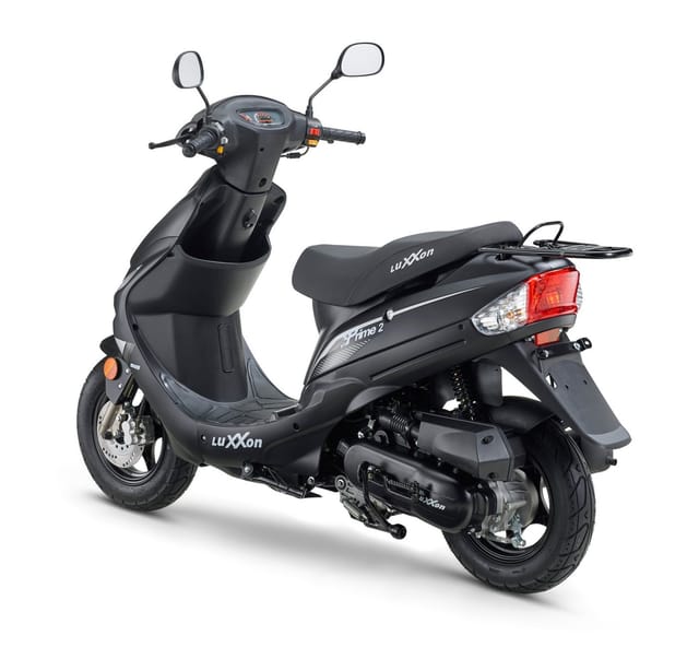 LuXXon Motorroller Prime 2, 50 ccm, 45 km/h, Euro 5, 10 Zoll, Automatik, Benzinbetrieben, 1 Zylinder, 4-Takt, schwarz