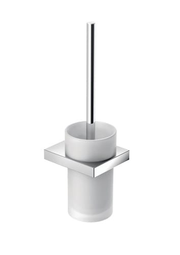 WC-Bürstengarnitur System 100 chrom, Kristallglas satiniert