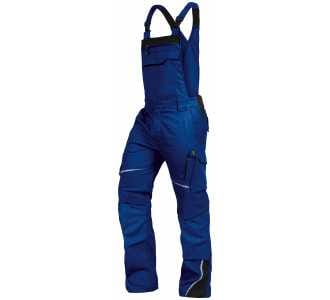 Latzhose-Flex-Line Kornblau/Schwarz-Weiß, Größe 28