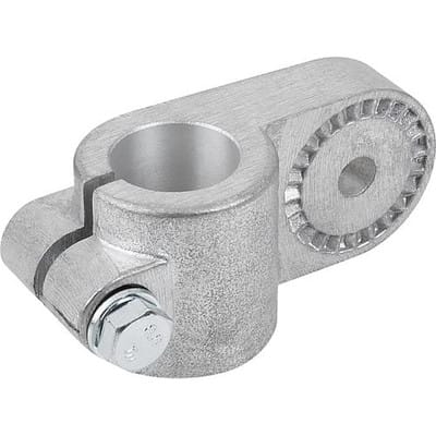 ROHRVERBINDER GELENKSTÜCK MIT INNENVERZAHNUNG FÜR RUNDROHRE A=25,1, ALUMINIUM, KOMP:STAHL VERZINKT (K0486.525)