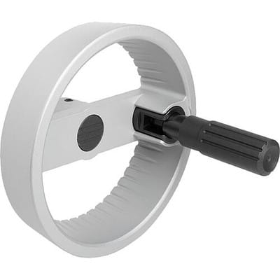 2-SPEICHENHANDRAD D1=125, FORM:B PASSB.M.NUT, M. QUERBOHR., D2=12, ALUMINIUM SILBER, STAHLTEILE: STAHL, (K1525.125122046)