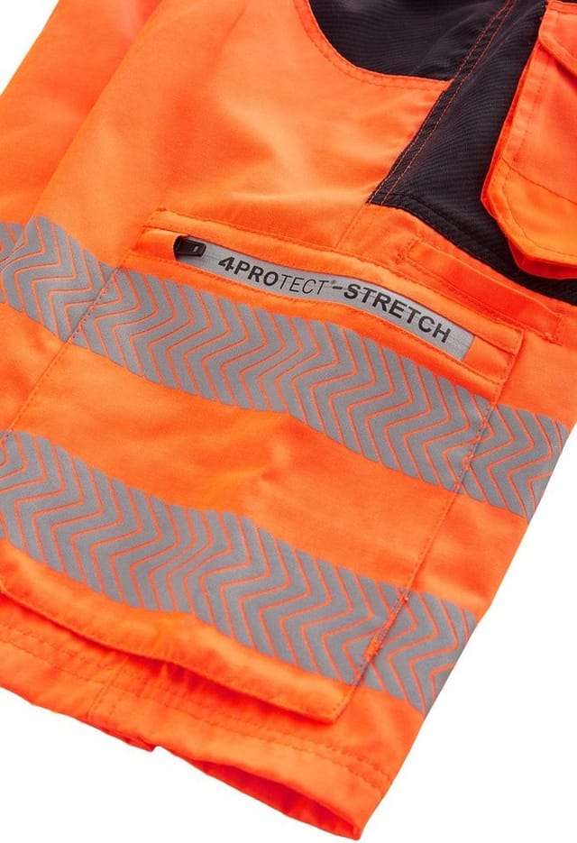 Warnschutz-Shorts PATERSON, warnorange, Größe XL