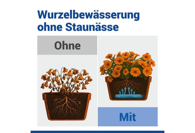 Maximex Bewässerungssystem 2 Wasserspeichermatten, 60x12 cm, (Set, 2-tlg), für automatische Pflanzenbewässerung, 5-Lagen-Technologie