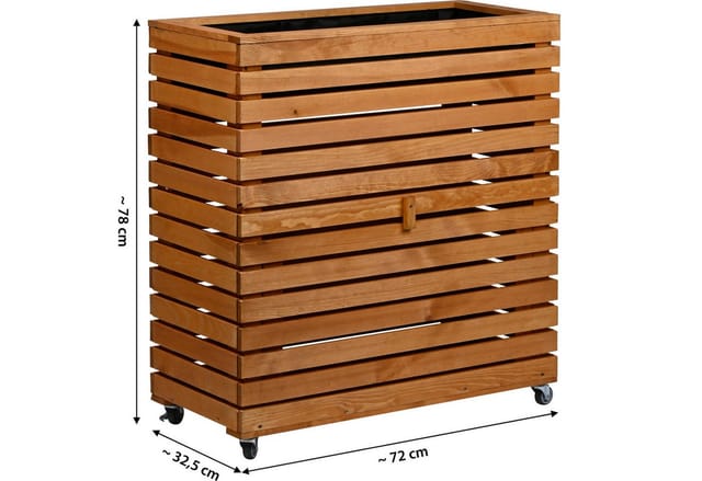 dobar Hochbeet "Rolla" Gr. L, Braun, ca. 72 x 32,5 x 78 cm (L x B x H) groß und ca. 13,4 kg
