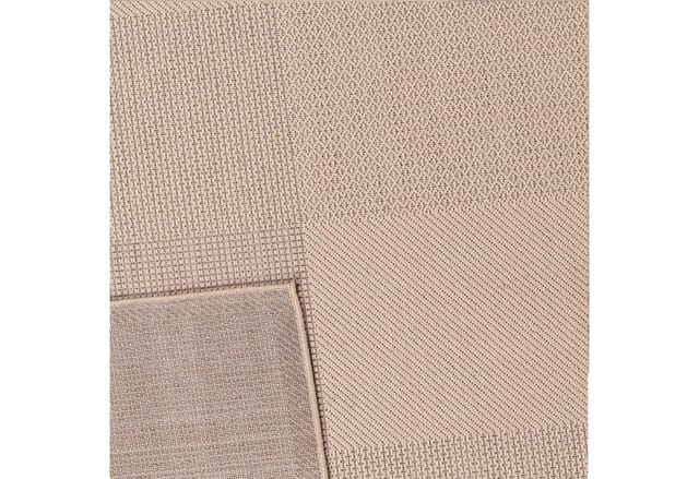 Vimoda Outdoorteppich Teppich Terrassen In- und Outdoor Flachgewebe In Beige, Rechteckig, Läufer Balkon, Küche Flur Einfarbig