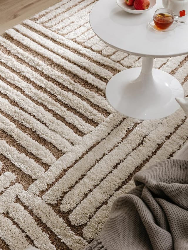 benuta Hochflor-Teppich Tibo, rechteckig, Höhe: 31 mm, Teppich Wohnzimmer, Schlafzimmer, Esszimmer, Flur, Kunstfaser, Cozy