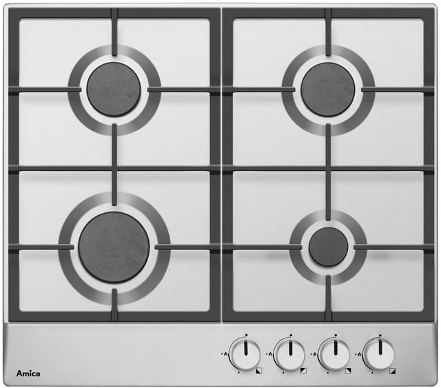 Amica Gas-Kochfeld KMG 734 000 E, Klassisches Kochen mit direkter Gasflamme und vertrauter Bedienung