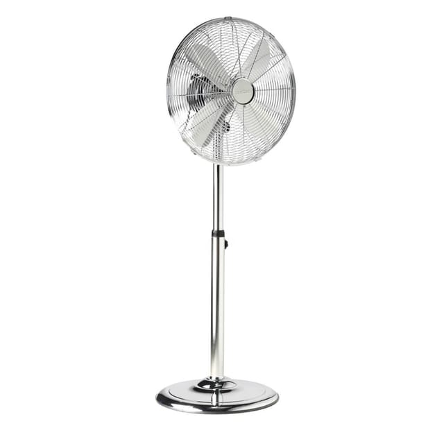 Standventilator Oszillierend Chrom Ø40cm 50w Höhe 85-128cm